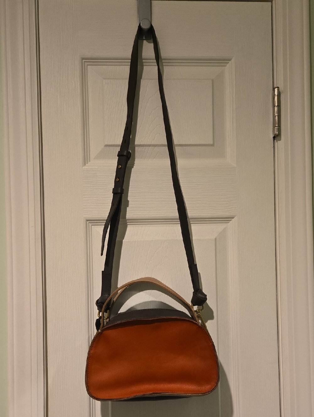 Madewell Two-Tone Brown Leather Crossbody Bag